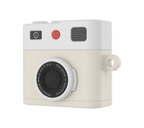 Coverzs AirPods 4 siliconen hoesje 'Camera' (wit)