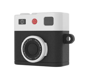 Coverzs AirPods 4 siliconen hoesje 'Camera' (zwart)