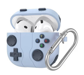 Coverzs AirPods 4 siliconen hoesje 'Gamer' (blauw)