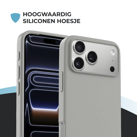ShieldCase® ShieldCase iPhone 17 Pro Max hoesje met telefoonkoord (grijs) ShieldCase® ShieldCase iPhone 17 Pro Max hoesje met telefoonkoord (grijs)