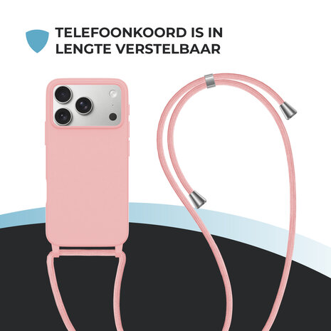 ShieldCase® ShieldCase iPhone 17 Pro Max hoesje met telefoonkoord (roze) ShieldCase® ShieldCase iPhone 17 Pro Max hoesje met telefoonkoord (roze)