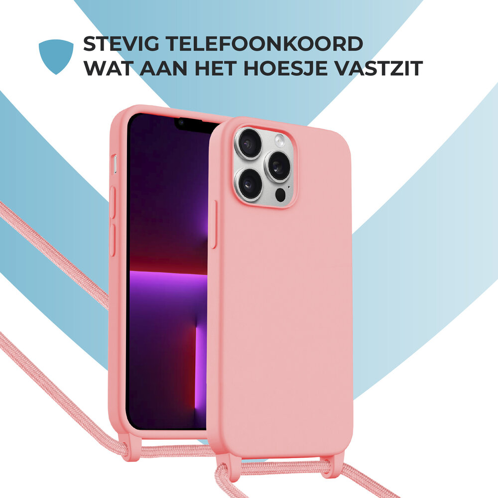 ShieldCase® ShieldCase iPhone 13 Pro Max hoesje met telefoonkoord (roze) ShieldCase® ShieldCase iPhone 13 Pro Max hoesje met telefoonkoord (roze)