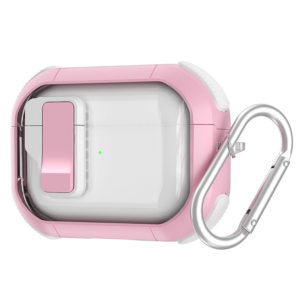 Coverzs Coverzs AirPods 3 TPU Rugged case met lock (roze) Coverzs Coverzs AirPods 3 TPU Rugged case met lock (roze)