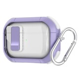 Coverzs AirPods 3 TPU Rugged case met lock (paars)