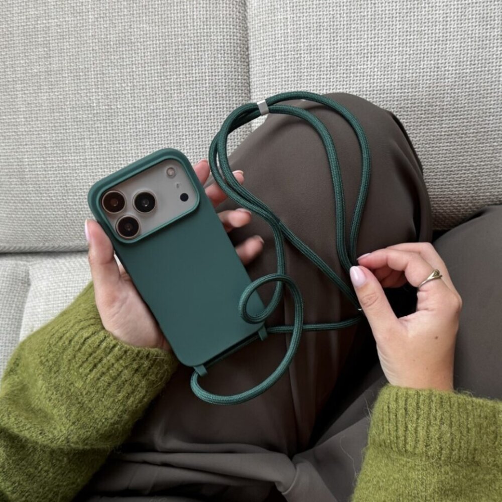 ShieldCase® ShieldCase iPhone 14 Pro hoesje met telefoonkoord (donkergroen) ShieldCase® ShieldCase iPhone 14 Pro hoesje met telefoonkoord (donkergroen)