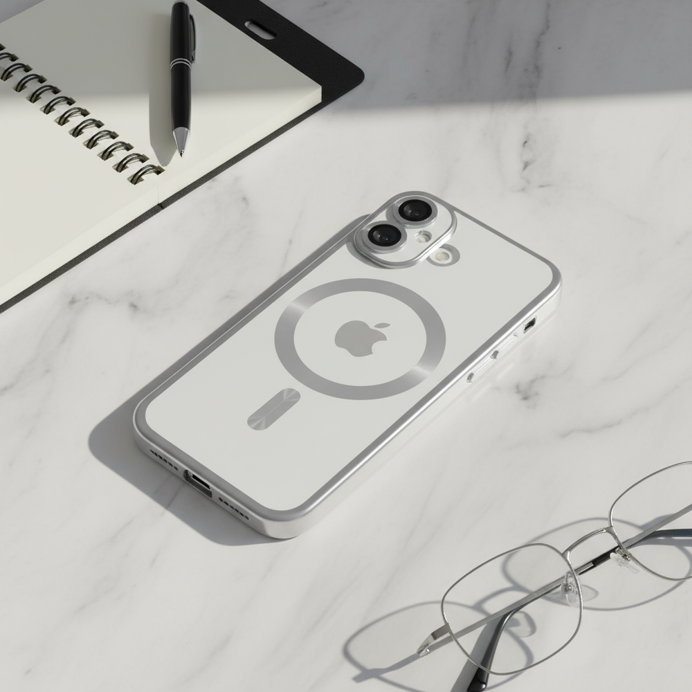 Coverzs Coverzs iPhone 17 MagSafe hoesje met camera cover (zilver) Coverzs Coverzs iPhone 17 MagSafe hoesje met camera cover (zilver)