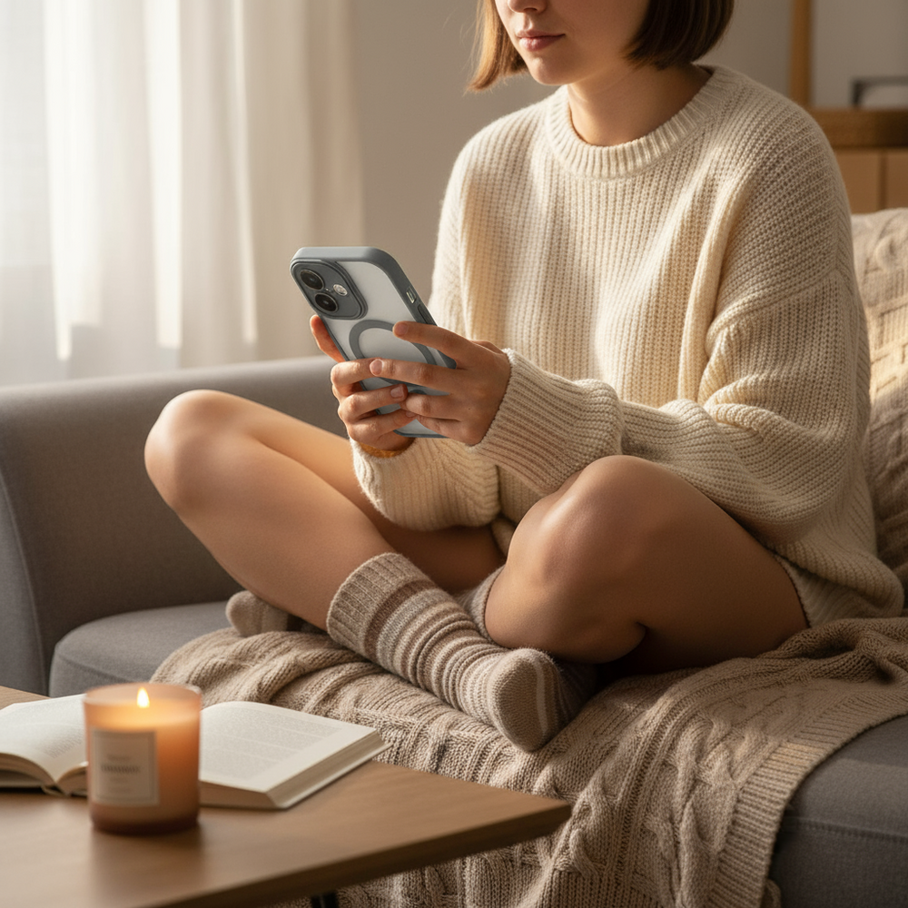 Coverzs Coverzs iPhone 17 matte MagSafe case met camera cover (grijs) Coverzs Coverzs iPhone 17 matte MagSafe case met camera cover (grijs)