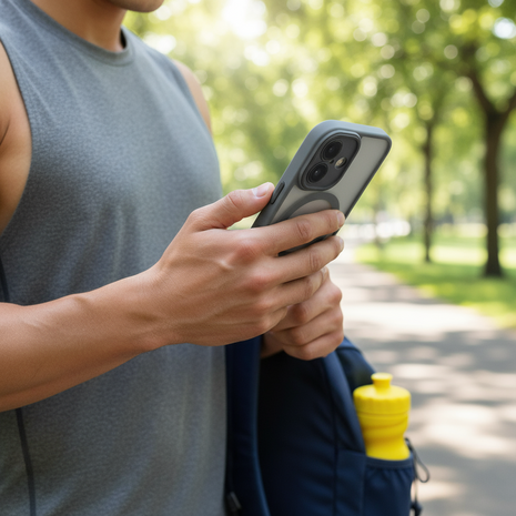 Coverzs Coverzs iPhone 17 matte MagSafe case met camera cover (grijs) Coverzs Coverzs iPhone 17 matte MagSafe case met camera cover (grijs)