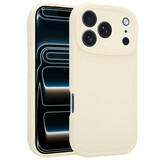 Ceezs iPhone 17 Pro siliconen TPU hoesje (antiek wit)