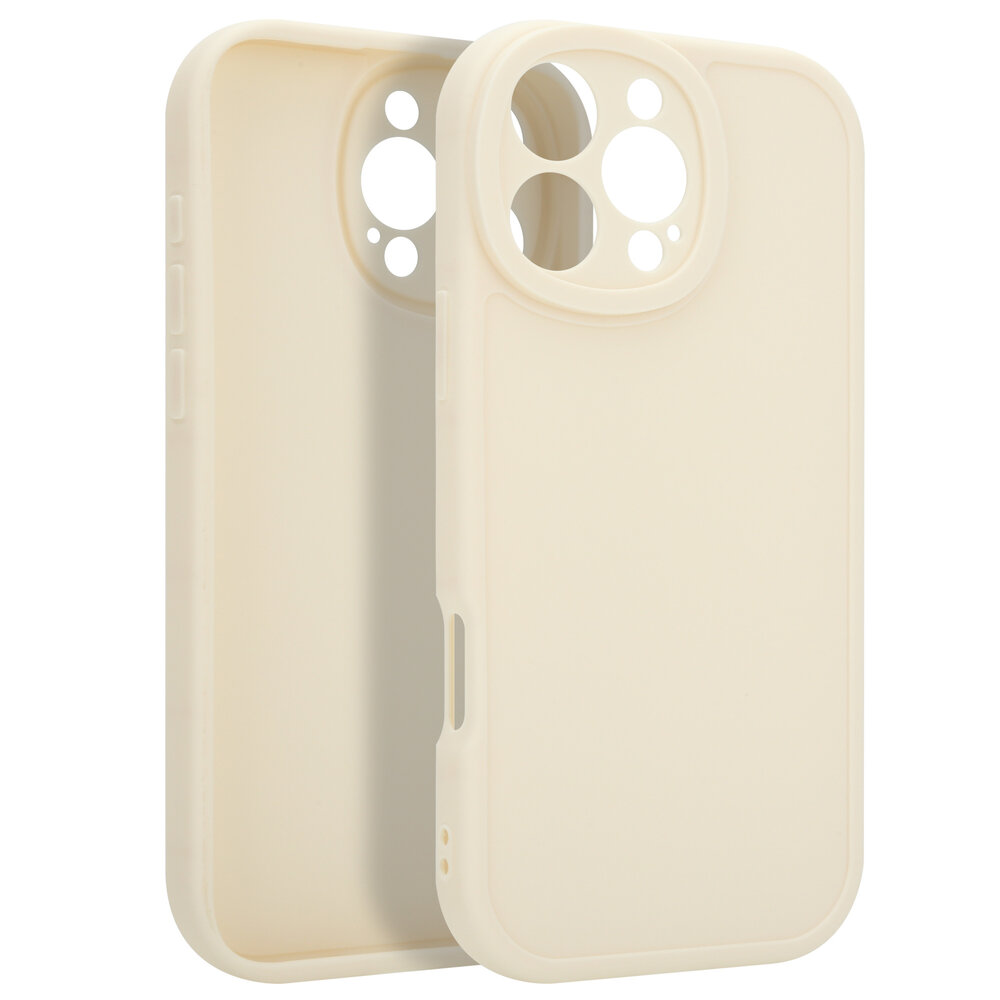 Ceezs Ceezs iPhone 16 Pro Max siliconen TPU hoesje (antiek wit)