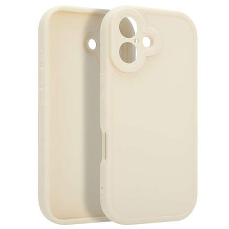 Ceezs Ceezs iPhone 16 siliconen TPU hoesje (antiek wit)