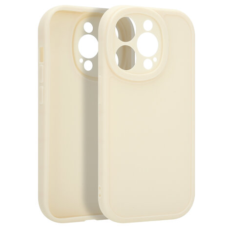 Ceezs Ceezs iPhone 15 Pro siliconen TPU hoesje (antiek wit)