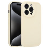 Ceezs iPhone 15 Pro siliconen TPU hoesje (antiek wit)