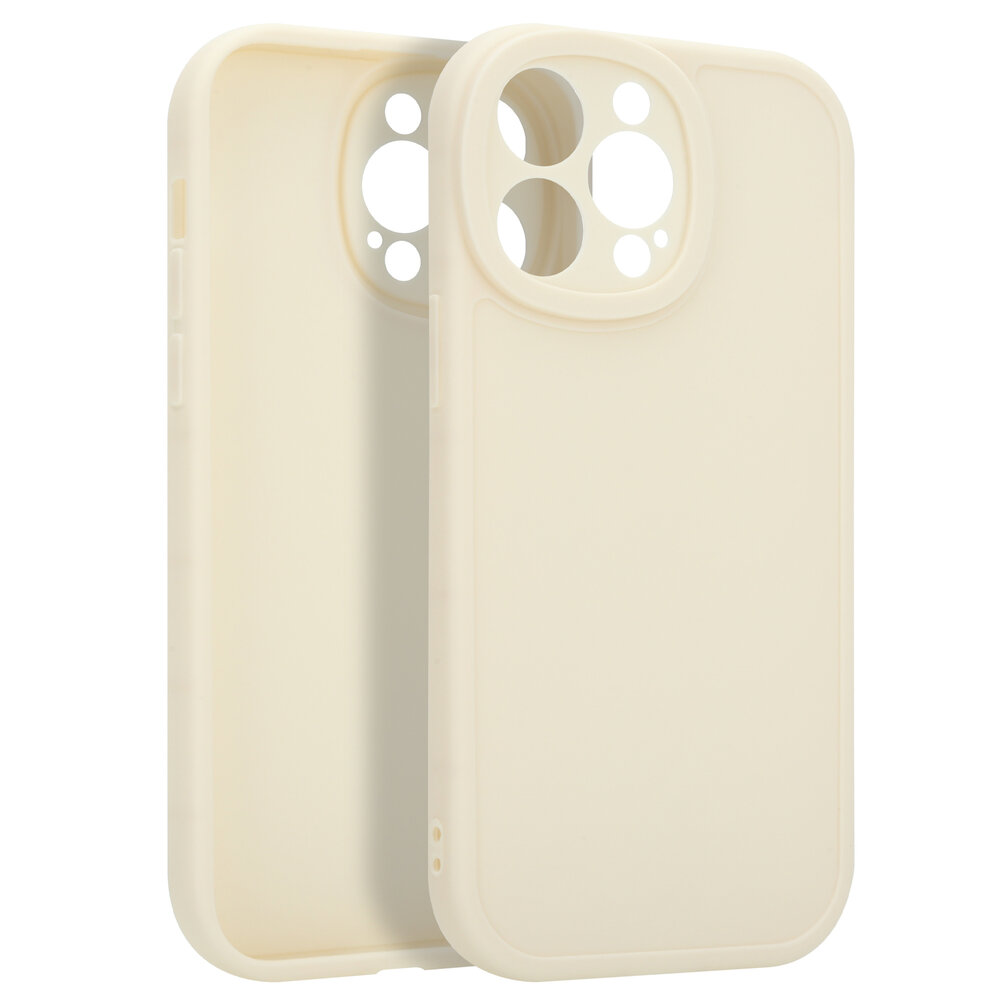 Ceezs Ceezs iPhone 14 Pro Max siliconen TPU hoesje (antiek wit)