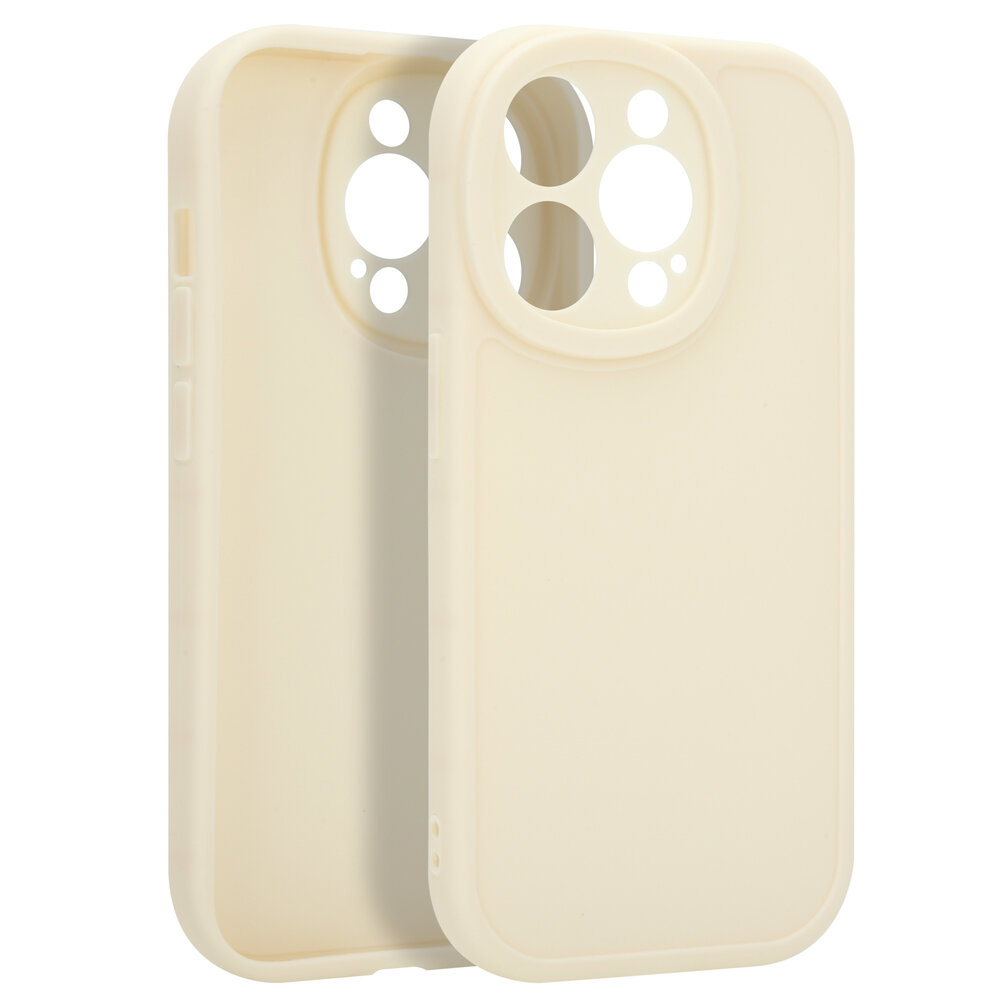 Ceezs Ceezs iPhone 14 Pro siliconen TPU hoesje (antiek wit)