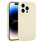Ceezs iPhone 14 Pro siliconen TPU hoesje (antiek wit)