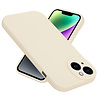 Ceezs Ceezs iPhone 14 siliconen TPU hoesje (antiek wit)