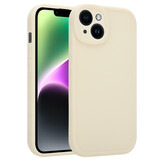 Ceezs iPhone 14 siliconen TPU hoesje (antiek wit)