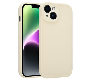 Ceezs iPhone 14 siliconen TPU hoesje (antiek wit)