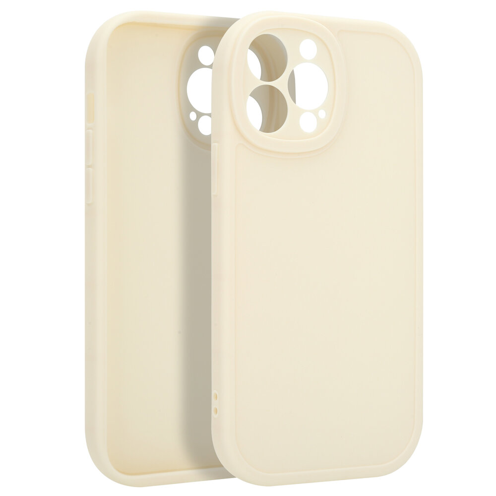 Ceezs Ceezs iPhone 13 Pro Max siliconen TPU hoesje (antiek wit)