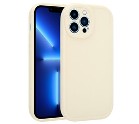 Ceezs iPhone 13 Pro Max siliconen TPU hoesje (antiek wit)