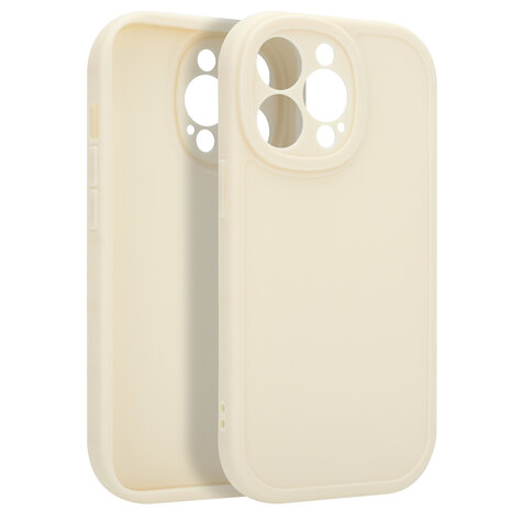 Ceezs Ceezs iPhone 13 Pro siliconen TPU hoesje (antiek wit)