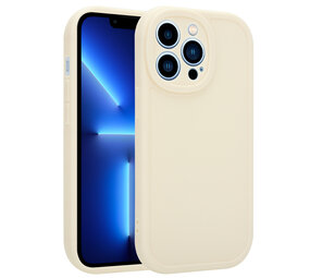 Ceezs iPhone 13 Pro siliconen TPU hoesje (antiek wit)