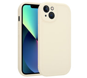 Ceezs iPhone 13 siliconen TPU hoesje (antiek wit)