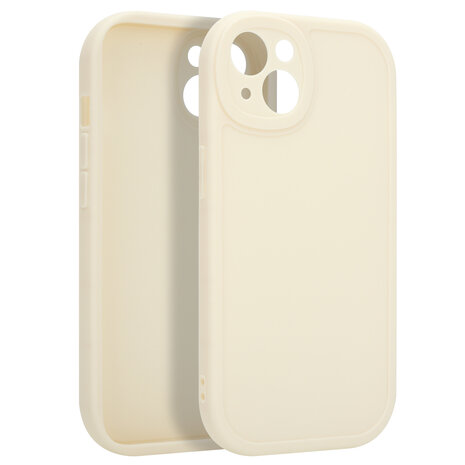 Ceezs Ceezs iPhone 13 siliconen TPU hoesje (antiek wit)