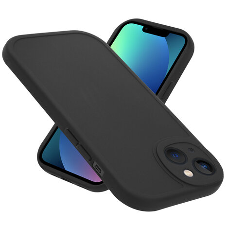 Ceezs Ceezs iPhone 13 siliconen TPU hoesje (zwart)