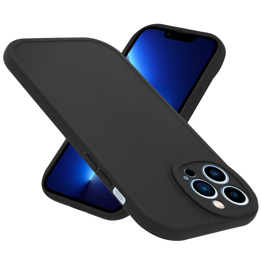 Ceezs Ceezs iPhone 13 Pro Max siliconen TPU hoesje (zwart)