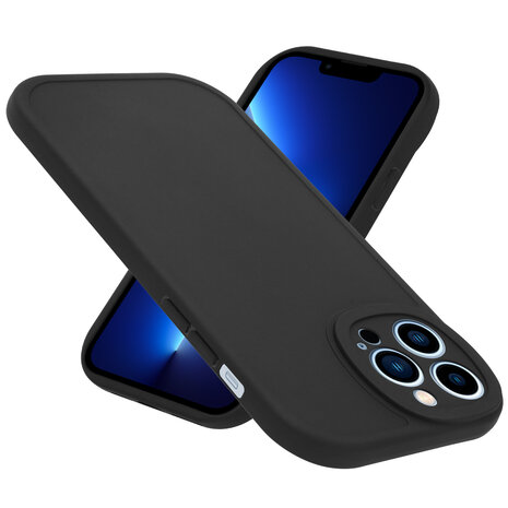 Ceezs Ceezs iPhone 13 Pro Max siliconen TPU hoesje (zwart)