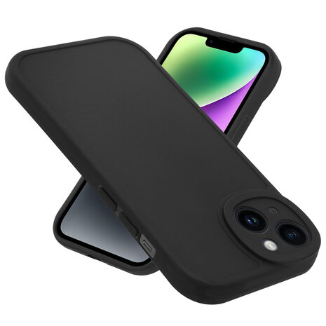 Ceezs Ceezs iPhone 14 siliconen TPU hoesje (zwart)