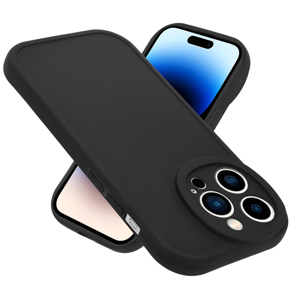 Ceezs Ceezs iPhone 14 Pro siliconen TPU hoesje (zwart)