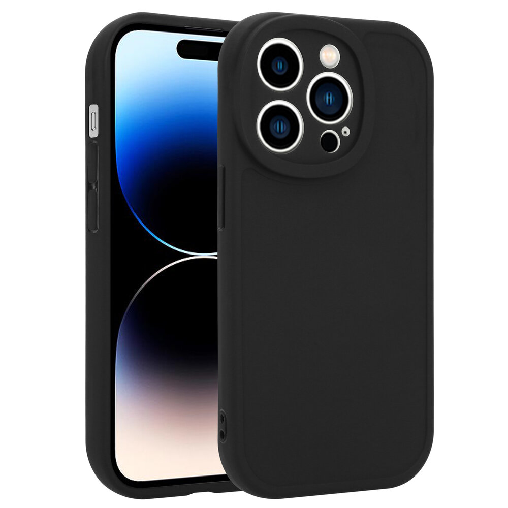 Ceezs Ceezs iPhone 14 Pro siliconen TPU hoesje (zwart)