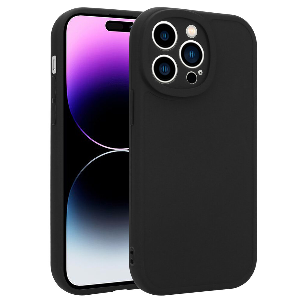 Ceezs Ceezs iPhone 14 Pro Max siliconen TPU hoesje (zwart)