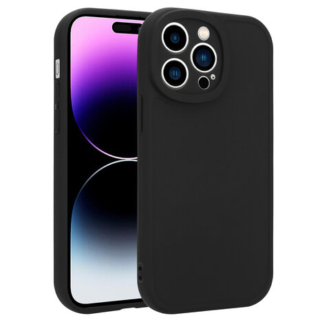 Ceezs Ceezs iPhone 14 Pro Max siliconen TPU hoesje (zwart)
