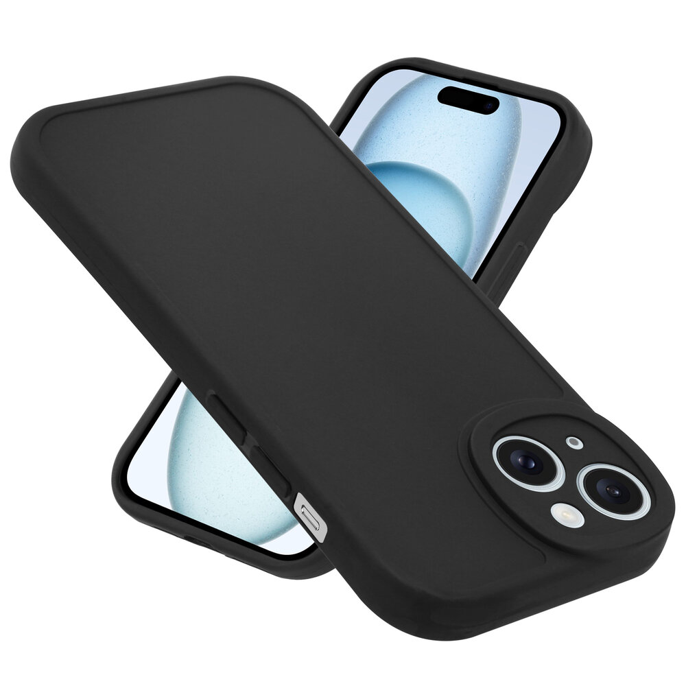 Ceezs Ceezs iPhone 15  siliconen TPU hoesje (zwart)