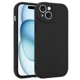 Ceezs iPhone 15  siliconen TPU hoesje (zwart)
