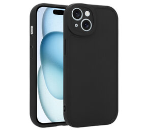 Ceezs iPhone 15  siliconen TPU hoesje (zwart)