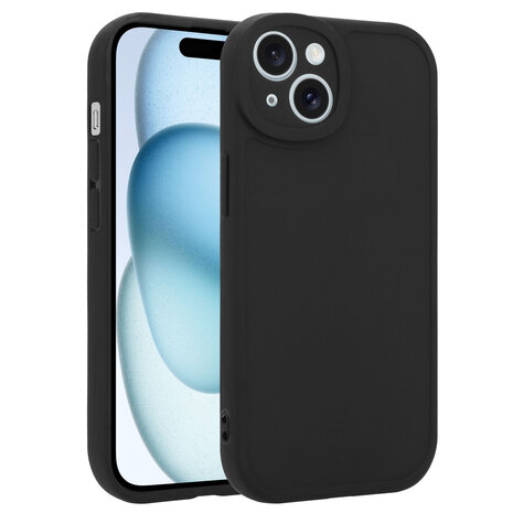 Ceezs Ceezs iPhone 15  siliconen TPU hoesje (zwart)