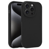 Ceezs iPhone 15 Pro siliconen TPU hoesje (zwart)