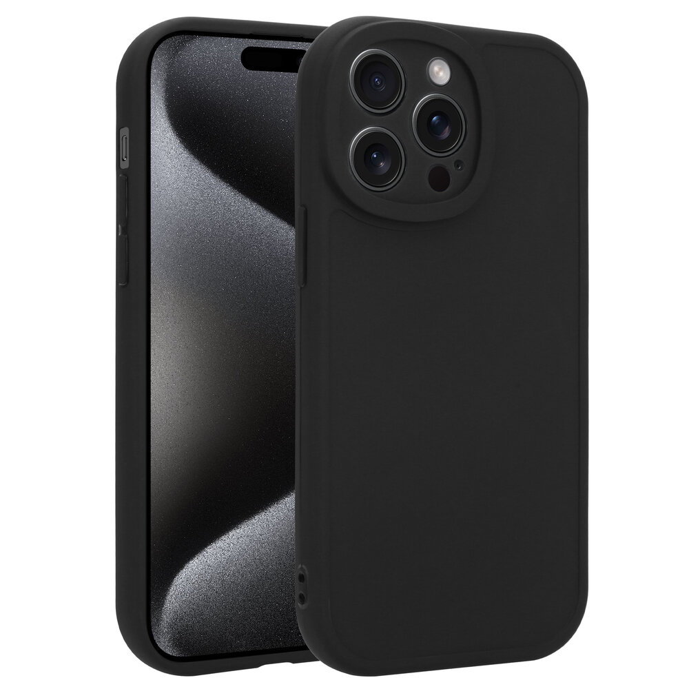 Ceezs Ceezs iPhone 15 Pro Max siliconen TPU hoesje (zwart)