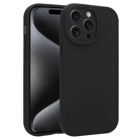 Ceezs Ceezs iPhone 15 Pro Max siliconen TPU hoesje (zwart)