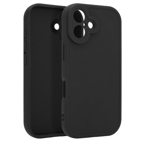 Ceezs Ceezs iPhone 16 siliconen TPU hoesje (zwart)