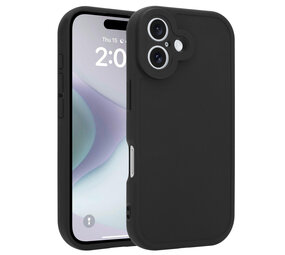Ceezs iPhone 16 siliconen TPU hoesje (zwart)