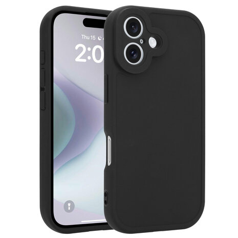 Ceezs Ceezs iPhone 16 siliconen TPU hoesje (zwart)