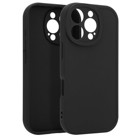 Ceezs Ceezs iPhone 16 Pro siliconen TPU hoesje (zwart)