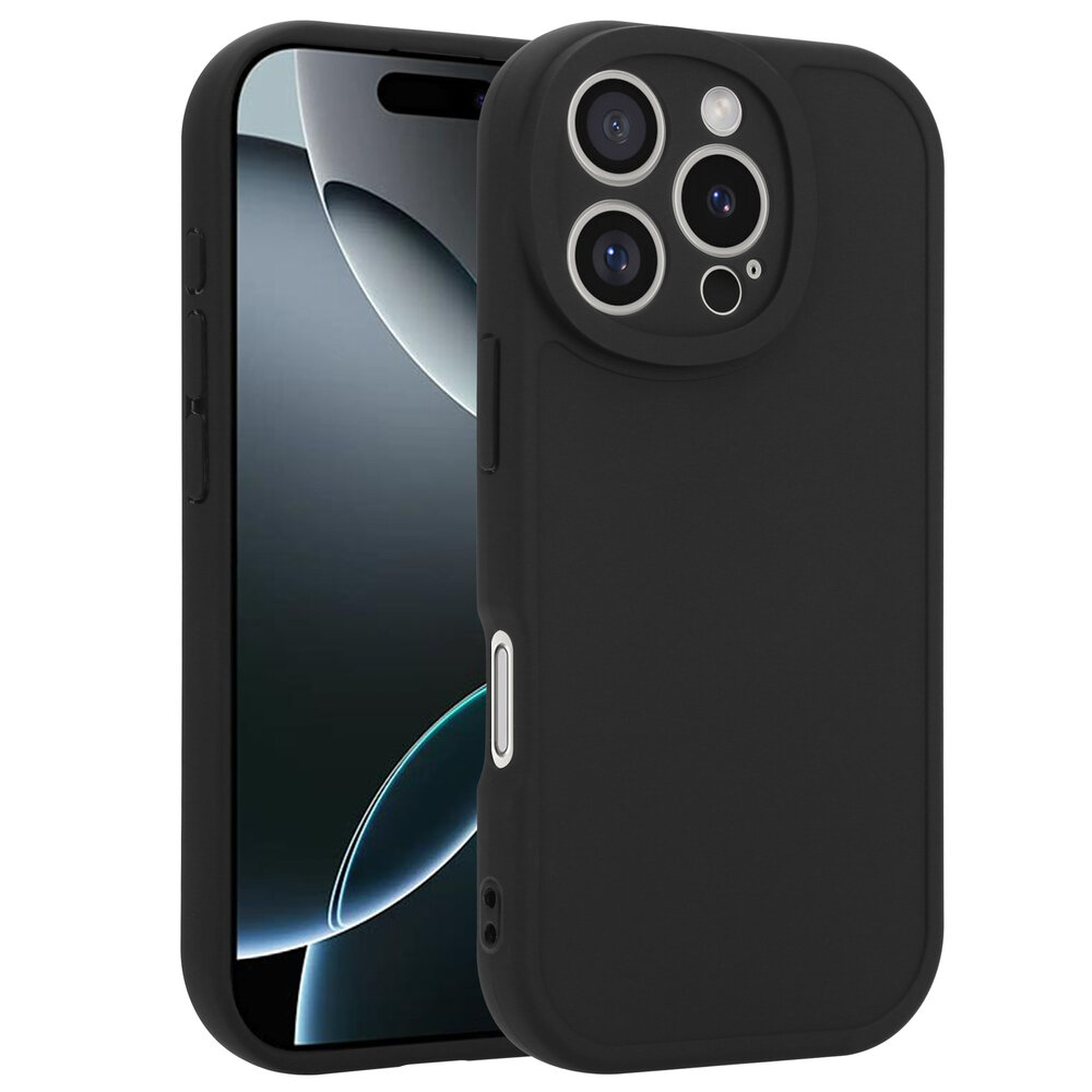 Ceezs Ceezs iPhone 16 Pro siliconen TPU hoesje (zwart)
