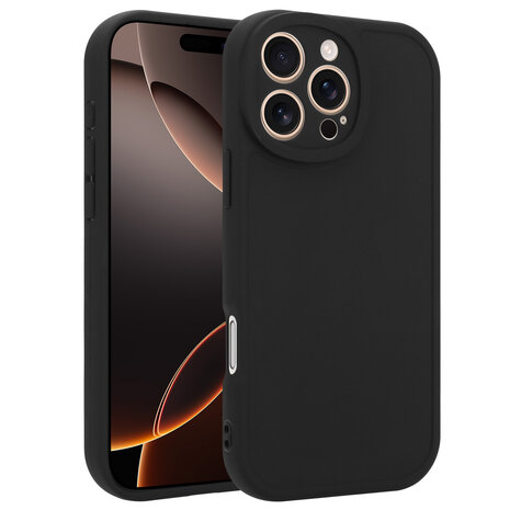 Ceezs Ceezs iPhone 16 Pro Max siliconen TPU hoesje (zwart)